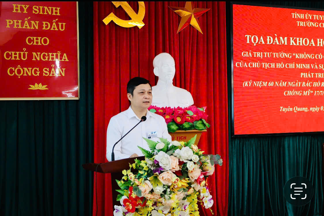 Trường Chính trị tổ chức Toạ đàm khoa học cấp trường kỷ niệm 60 năm Ngày Chủ tịch Hồ Chí Minh ra "Lời kêu gọi chống Mỹ cứu nước" (17/7/1966 - 17/7/2026)